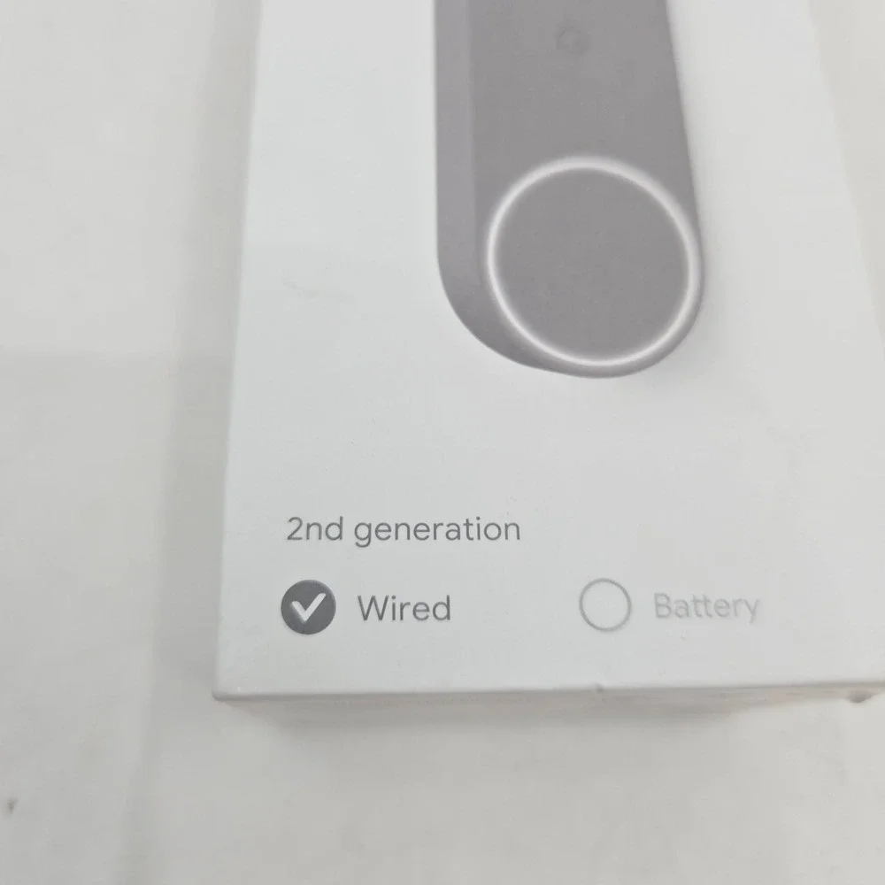 Google Nest Doorbell 2nd Generation Wired Smart Video Doorbell Ash GA03696-US